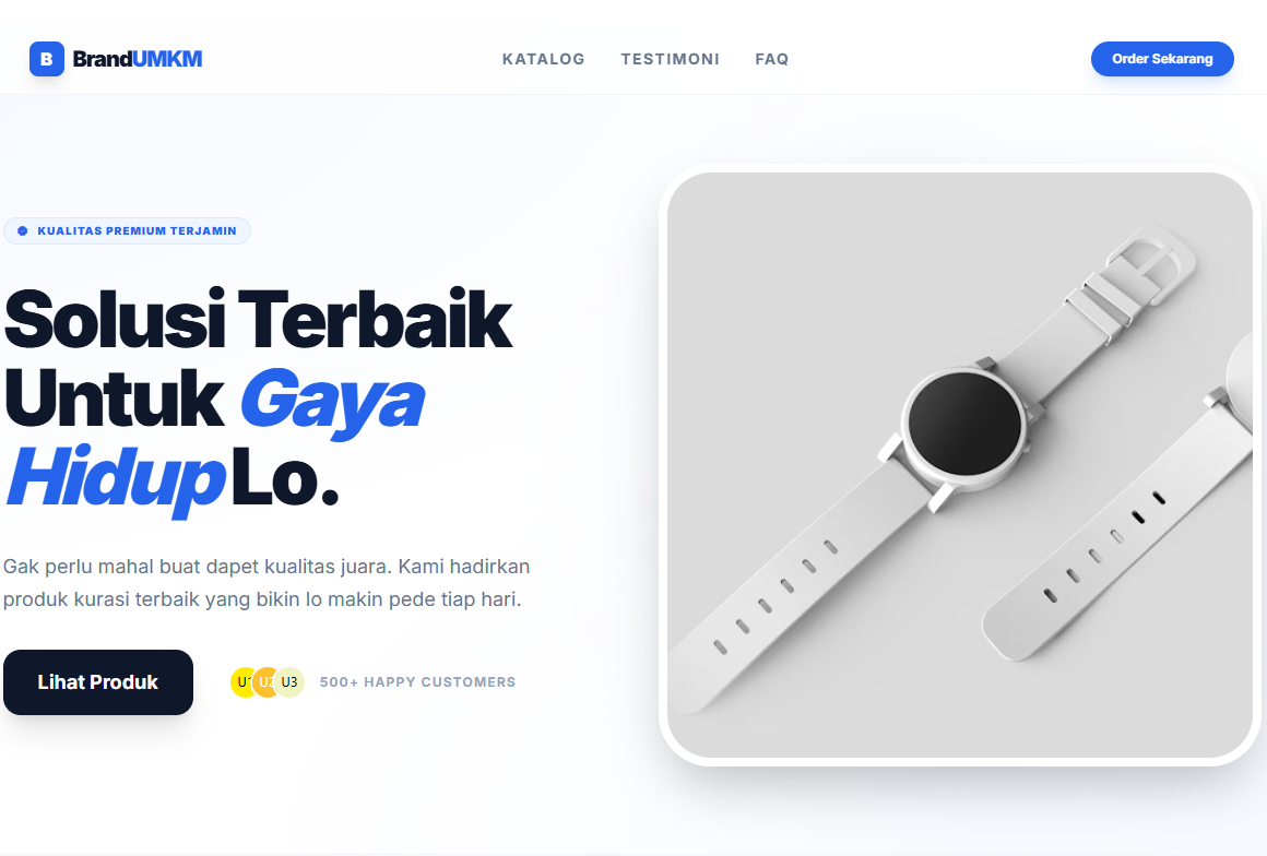 Template Landing Page UMKM